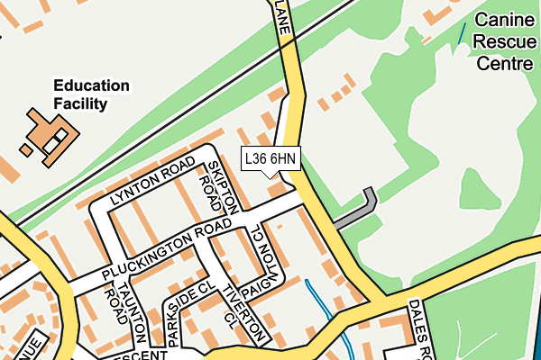 L36 6HN map - OS OpenMap – Local (Ordnance Survey) L36 6HN map - OS OpenMap – Local (Ordnance Survey)
