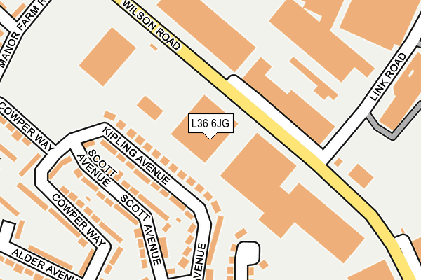 L36 6JG map - OS OpenMap – Local (Ordnance Survey) L36 6JG map - OS OpenMap – Local (Ordnance Survey)