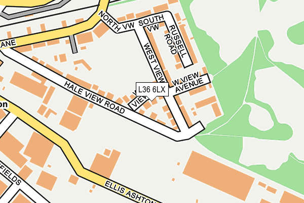 L36 6LX map - OS OpenMap – Local (Ordnance Survey) L36 6LX map - OS OpenMap – Local (Ordnance Survey)