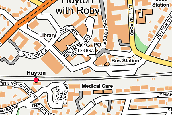 L36 6NA map - OS OpenMap – Local (Ordnance Survey) L36 6NA map - OS OpenMap – Local (Ordnance Survey)