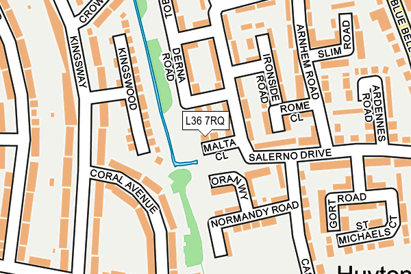 L36 7RQ map - OS OpenMap – Local (Ordnance Survey) L36 7RQ map - OS OpenMap – Local (Ordnance Survey)