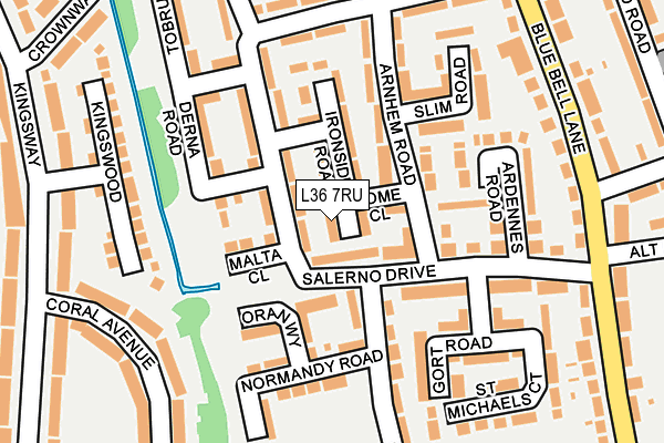 L36 7RU map - OS OpenMap – Local (Ordnance Survey) L36 7RU map - OS OpenMap – Local (Ordnance Survey)