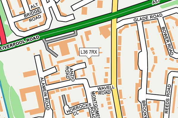 L36 7RX map - OS OpenMap – Local (Ordnance Survey) L36 7RX map - OS OpenMap – Local (Ordnance Survey)