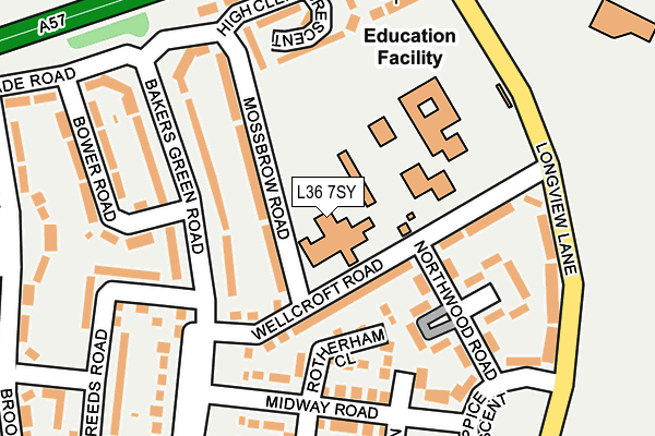 L36 7SY map - OS OpenMap – Local (Ordnance Survey) L36 7SY map - OS OpenMap – Local (Ordnance Survey)