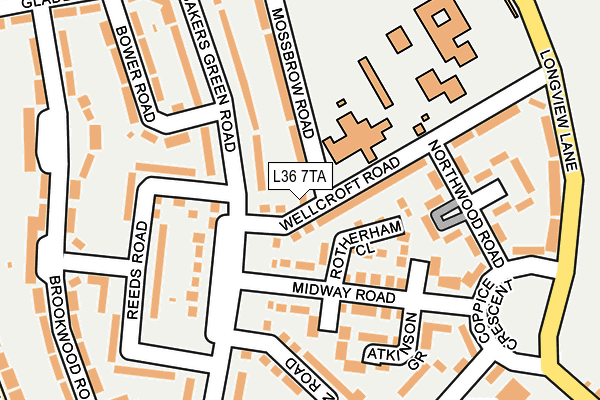 L36 7TA map - OS OpenMap – Local (Ordnance Survey) L36 7TA map - OS OpenMap – Local (Ordnance Survey)