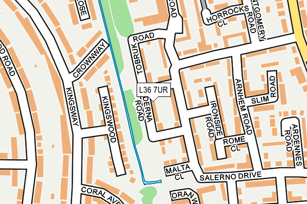 L36 7UR map - OS OpenMap – Local (Ordnance Survey) L36 7UR map - OS OpenMap – Local (Ordnance Survey)