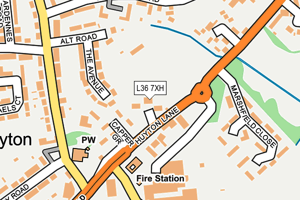 L36 7XH map - OS OpenMap – Local (Ordnance Survey) L36 7XH map - OS OpenMap – Local (Ordnance Survey)