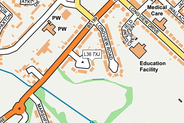 L36 7XJ map - OS OpenMap – Local (Ordnance Survey) L36 7XJ map - OS OpenMap – Local (Ordnance Survey)