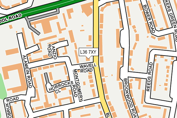 L36 7XY map - OS OpenMap – Local (Ordnance Survey) L36 7XY map - OS OpenMap – Local (Ordnance Survey)