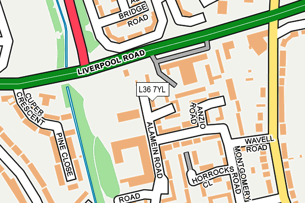 L36 7YL map - OS OpenMap – Local (Ordnance Survey) L36 7YL map - OS OpenMap – Local (Ordnance Survey)