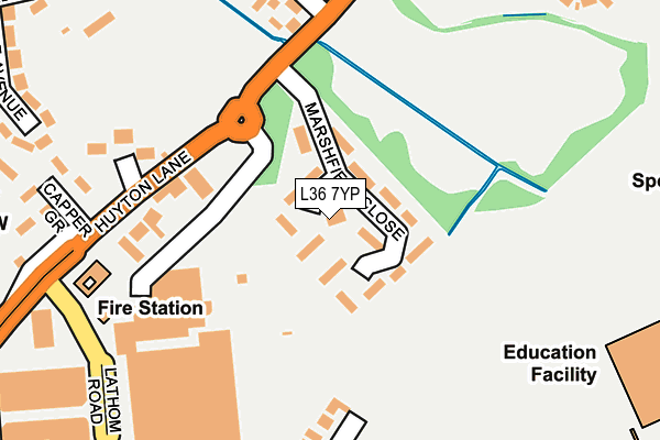 L36 7YP map - OS OpenMap – Local (Ordnance Survey) L36 7YP map - OS OpenMap – Local (Ordnance Survey)