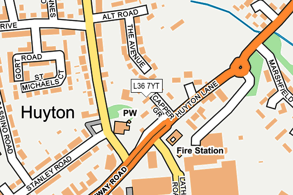 L36 7YT map - OS OpenMap – Local (Ordnance Survey) L36 7YT map - OS OpenMap – Local (Ordnance Survey)