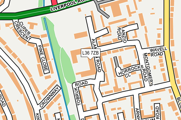 L36 7ZB map - OS OpenMap – Local (Ordnance Survey) L36 7ZB map - OS OpenMap – Local (Ordnance Survey)