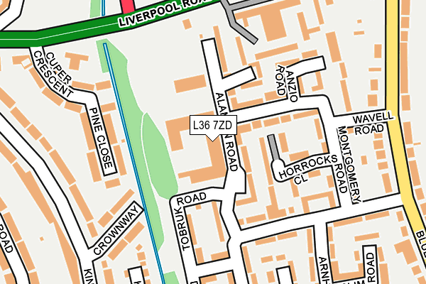 L36 7ZD map - OS OpenMap – Local (Ordnance Survey) L36 7ZD map - OS OpenMap – Local (Ordnance Survey)