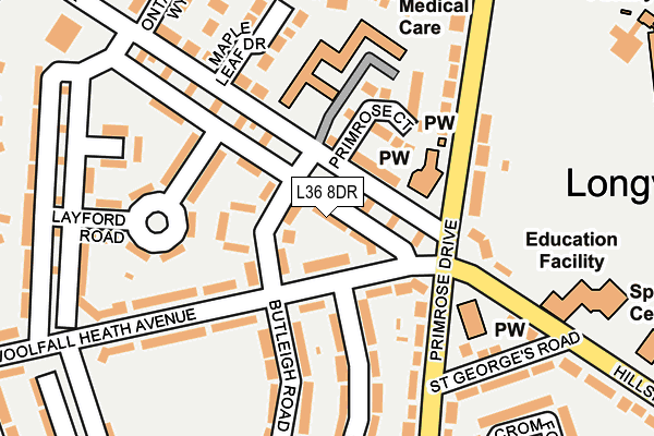 L36 8DR map - OS OpenMap – Local (Ordnance Survey) L36 8DR map - OS OpenMap – Local (Ordnance Survey)