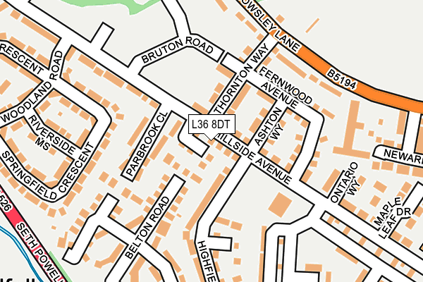 L36 8DT map - OS OpenMap – Local (Ordnance Survey) L36 8DT map - OS OpenMap – Local (Ordnance Survey)