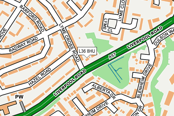 L36 8HU map - OS OpenMap – Local (Ordnance Survey) L36 8HU map - OS OpenMap – Local (Ordnance Survey)
