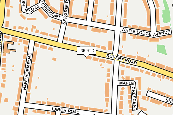 L36 9TD map - OS OpenMap – Local (Ordnance Survey) L36 9TD map - OS OpenMap – Local (Ordnance Survey)
