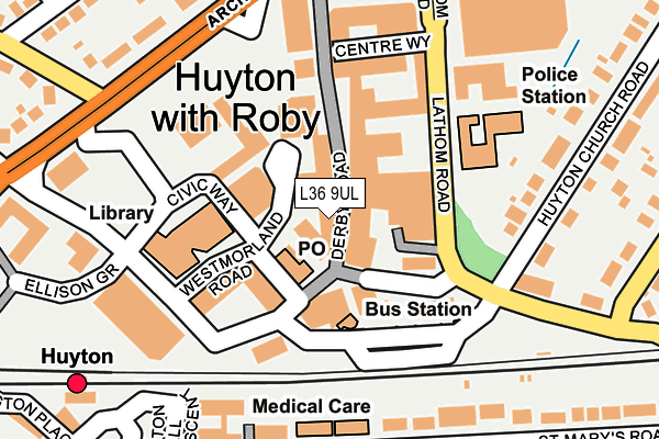 L36 9UL map - OS OpenMap – Local (Ordnance Survey)