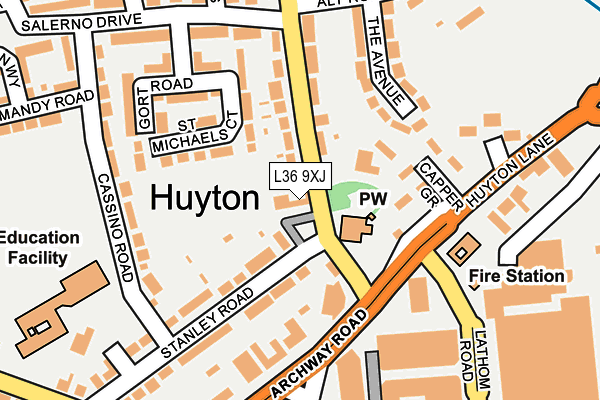 L36 9XJ map - OS OpenMap – Local (Ordnance Survey)