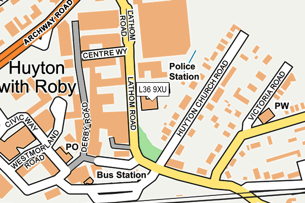 L36 9XU map - OS OpenMap – Local (Ordnance Survey) L36 9XU map - OS OpenMap – Local (Ordnance Survey)