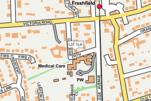 L37 1LH map - OS OpenMap – Local (Ordnance Survey) L37 1LH map - OS OpenMap – Local (Ordnance Survey)