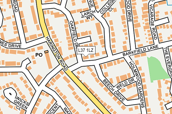 L37 1LZ map - OS OpenMap – Local (Ordnance Survey) L37 1LZ map - OS OpenMap – Local (Ordnance Survey)