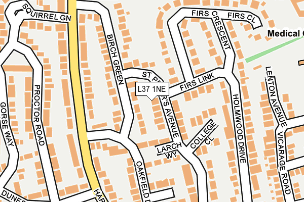L37 1NE map - OS OpenMap – Local (Ordnance Survey) L37 1NE map - OS OpenMap – Local (Ordnance Survey)