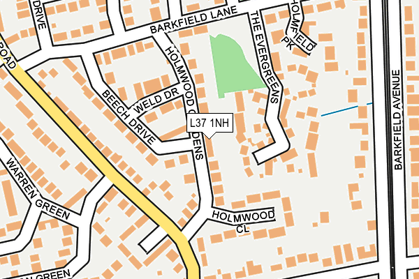 L37 1NH map - OS OpenMap – Local (Ordnance Survey) L37 1NH map - OS OpenMap – Local (Ordnance Survey)