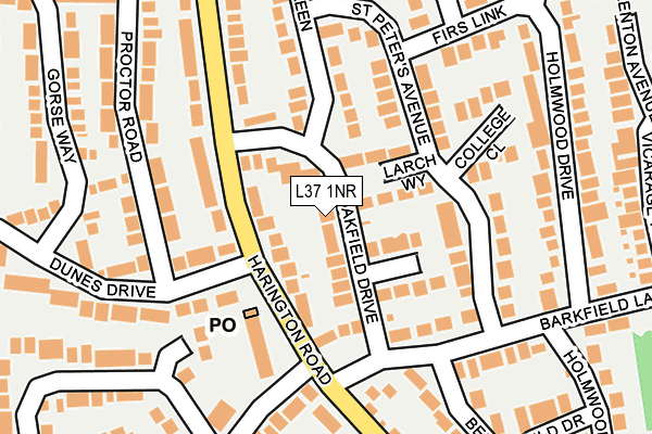 L37 1NR map - OS OpenMap – Local (Ordnance Survey) L37 1NR map - OS OpenMap – Local (Ordnance Survey)