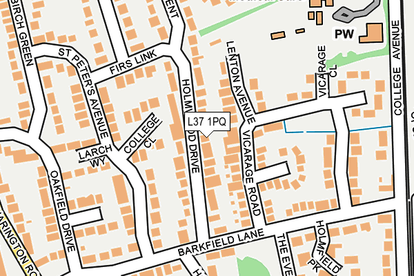 L37 1PQ map - OS OpenMap – Local (Ordnance Survey) L37 1PQ map - OS OpenMap – Local (Ordnance Survey)