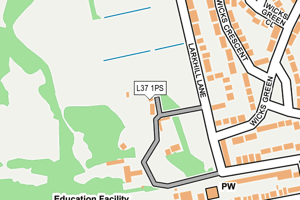 L37 1PS map - OS OpenMap – Local (Ordnance Survey) L37 1PS map - OS OpenMap – Local (Ordnance Survey)