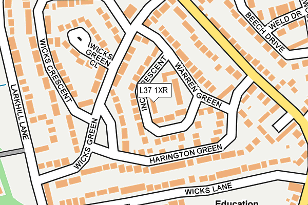 L37 1XR map - OS OpenMap – Local (Ordnance Survey) L37 1XR map - OS OpenMap – Local (Ordnance Survey)