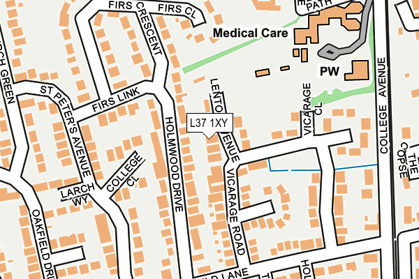 L37 1XY map - OS OpenMap – Local (Ordnance Survey) L37 1XY map - OS OpenMap – Local (Ordnance Survey)