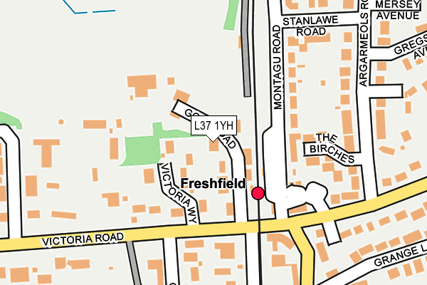 L37 1YH map - OS OpenMap – Local (Ordnance Survey) L37 1YH map - OS OpenMap – Local (Ordnance Survey)