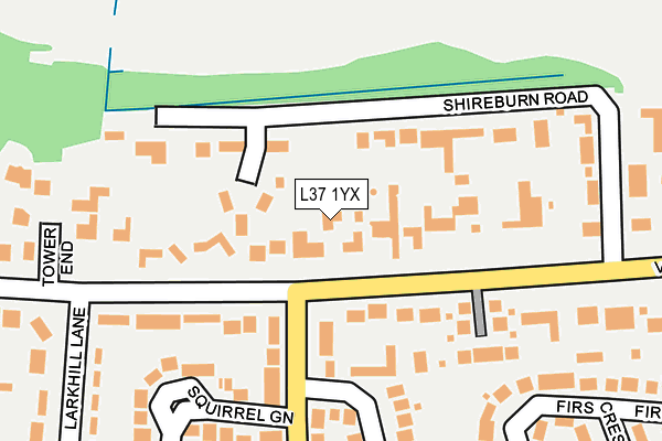 L37 1YX map - OS OpenMap – Local (Ordnance Survey) L37 1YX map - OS OpenMap – Local (Ordnance Survey)