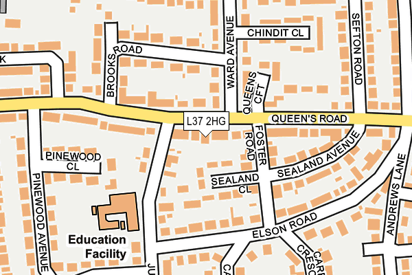 L37 2HG map - OS OpenMap – Local (Ordnance Survey) L37 2HG map - OS OpenMap – Local (Ordnance Survey)