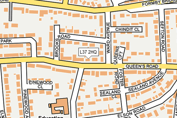 L37 2HQ map - OS OpenMap – Local (Ordnance Survey) L37 2HQ map - OS OpenMap – Local (Ordnance Survey)