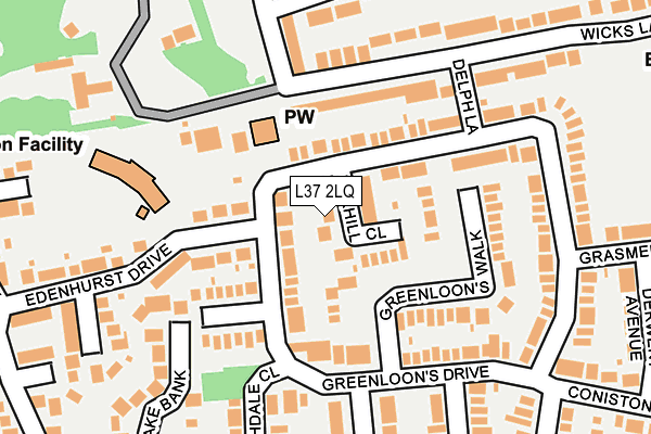 L37 2LQ map - OS OpenMap – Local (Ordnance Survey) L37 2LQ map - OS OpenMap – Local (Ordnance Survey)
