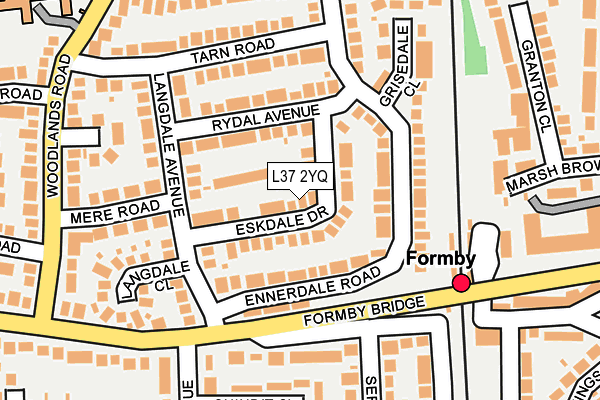 L37 2YQ map - OS OpenMap – Local (Ordnance Survey)