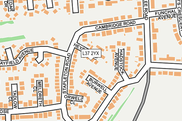L37 2YX map - OS OpenMap – Local (Ordnance Survey) L37 2YX map - OS OpenMap – Local (Ordnance Survey)