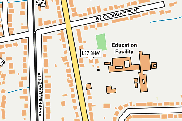 L37 3HW map - OS OpenMap – Local (Ordnance Survey)