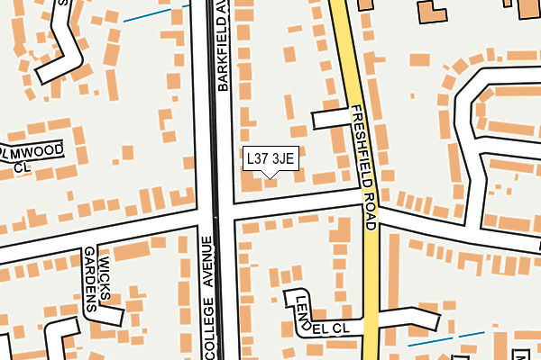 L37 3JE map - OS OpenMap – Local (Ordnance Survey) L37 3JE map - OS OpenMap – Local (Ordnance Survey)