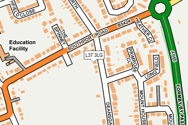 L37 3LG map - OS OpenMap – Local (Ordnance Survey) L37 3LG map - OS OpenMap – Local (Ordnance Survey)