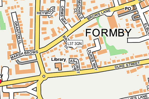 L37 3QN map - OS OpenMap – Local (Ordnance Survey) L37 3QN map - OS OpenMap – Local (Ordnance Survey)