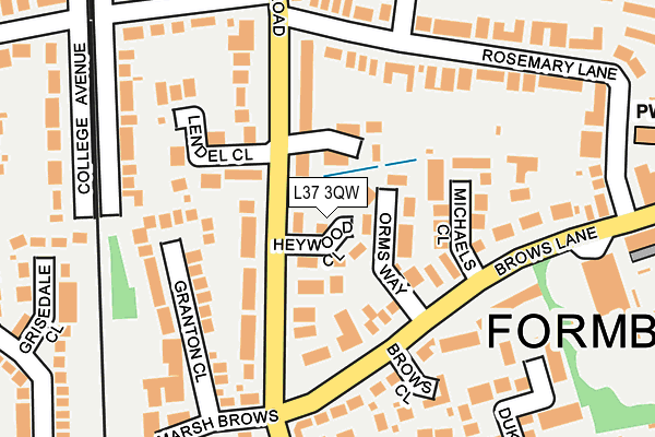 L37 3QW map - OS OpenMap – Local (Ordnance Survey) L37 3QW map - OS OpenMap – Local (Ordnance Survey)