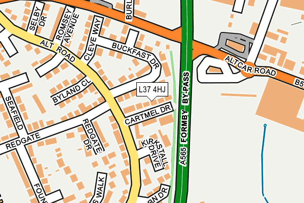 L37 4HJ map - OS OpenMap – Local (Ordnance Survey) L37 4HJ map - OS OpenMap – Local (Ordnance Survey)