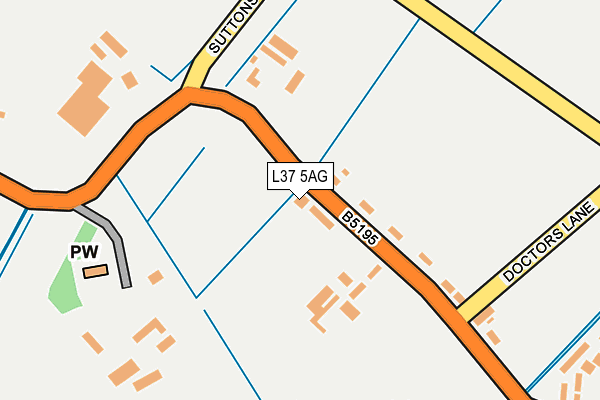 L37 5AG map - OS OpenMap – Local (Ordnance Survey) L37 5AG map - OS OpenMap – Local (Ordnance Survey)