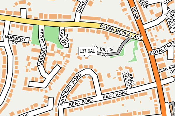L37 6AL map - OS OpenMap – Local (Ordnance Survey) L37 6AL map - OS OpenMap – Local (Ordnance Survey)