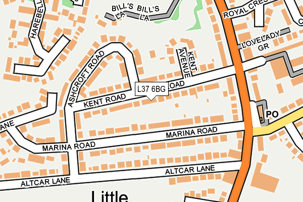 L37 6BG map - OS OpenMap – Local (Ordnance Survey) L37 6BG map - OS OpenMap – Local (Ordnance Survey)